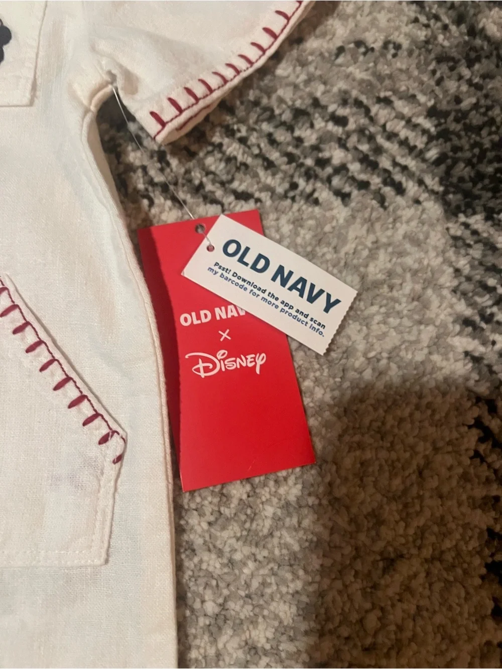 Disney X Old Navy 6-12 months linen embroidered baby romper